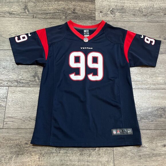 Vintage Y2K Nike On Field Houston Texans #99 J.J. Watt Football Jersey Youth XL - Picture 1 of 8